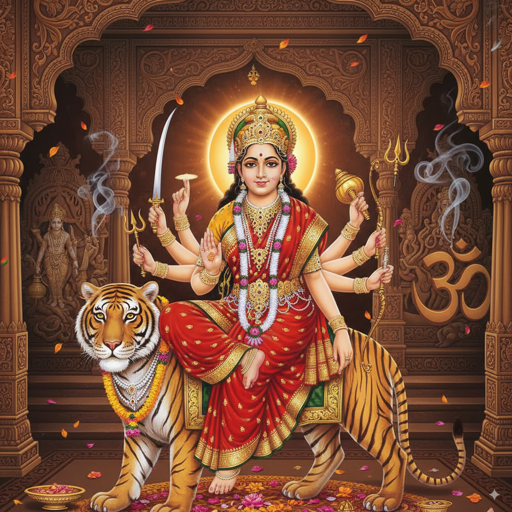 Divine portrait of Maa Chandraghanta